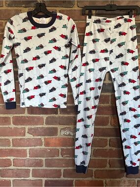 hanna andersson | Truck Blue Base pajamas Boys size 14